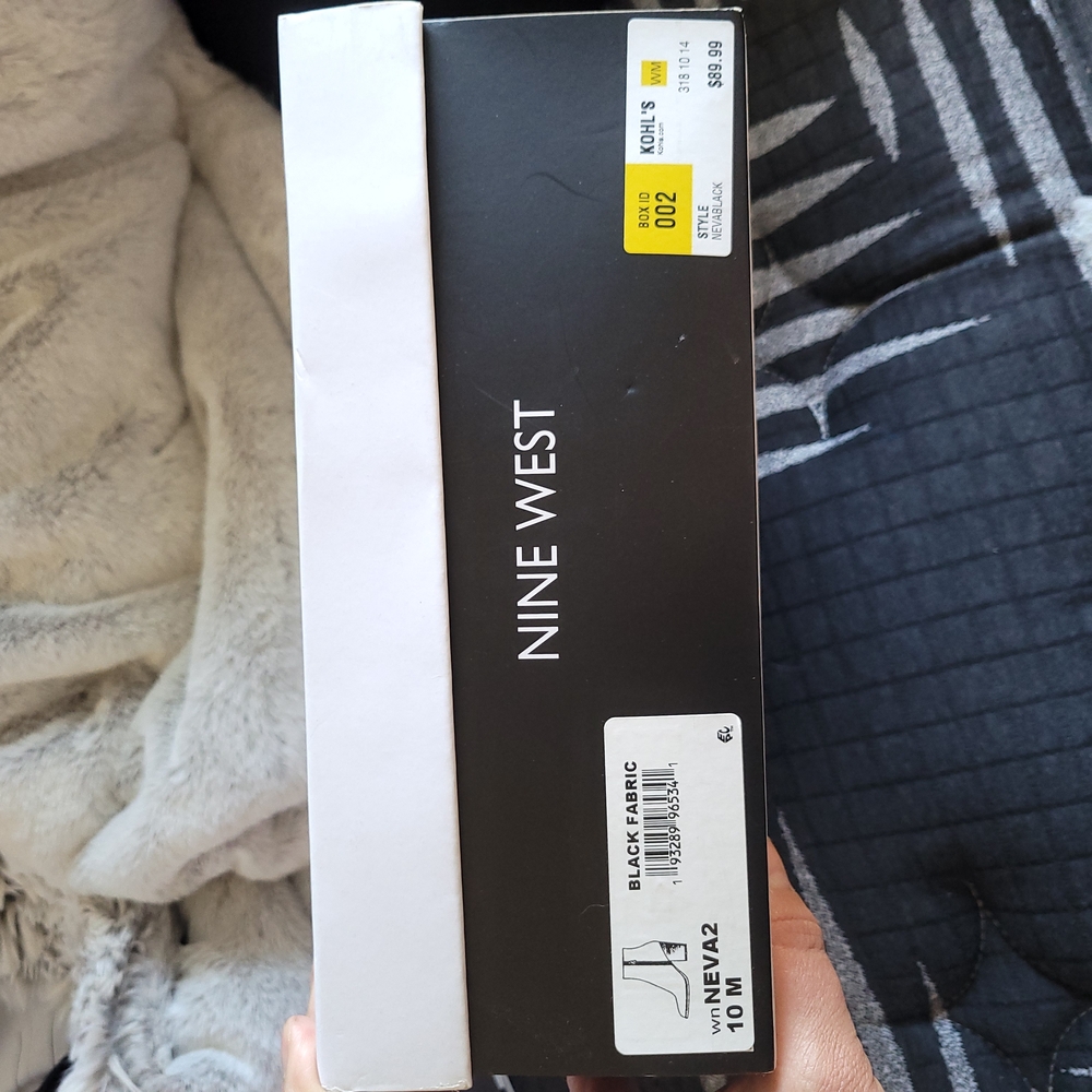 Nine West Black Fabric Ankle Boots